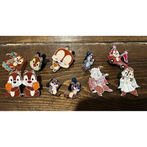 Lot Of 10 Vintage Disney Chip And Dale Pins Disney